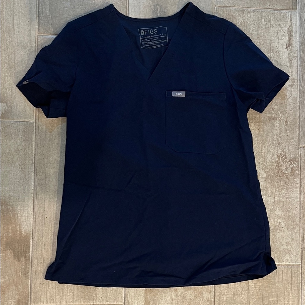 Figs Navy Blue Women's Scrub Top